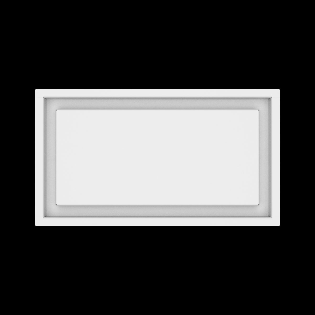 8x15 wall vent cover, top view