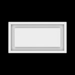 6x12 wall vent cover, top view