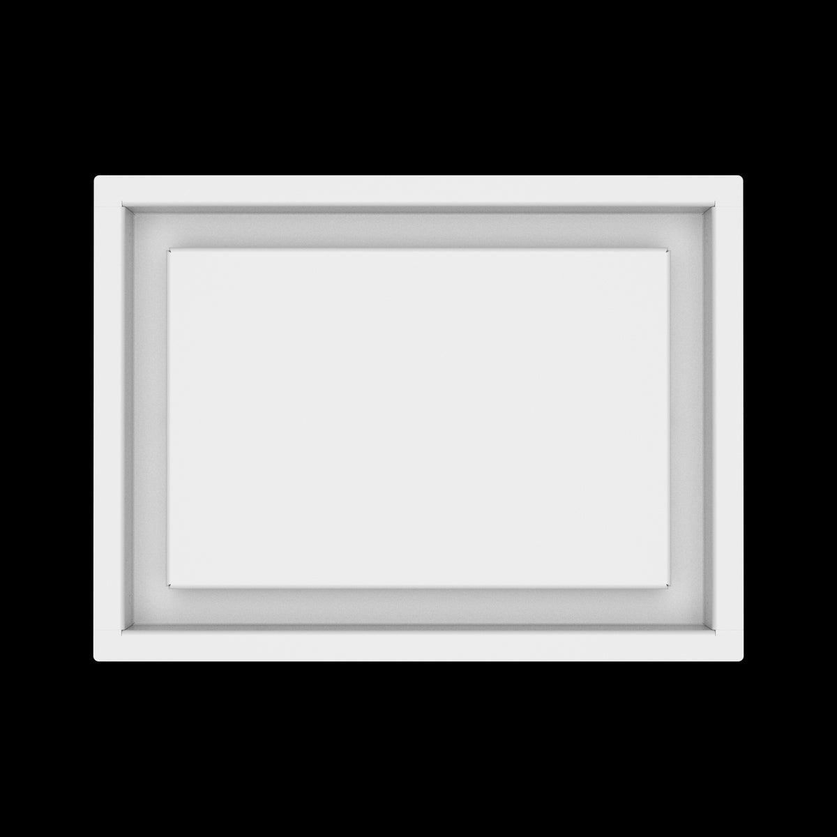 8x11 wall vent cover, top view