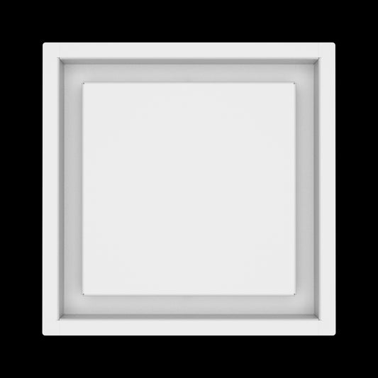 9x9 wall vent cover, top view