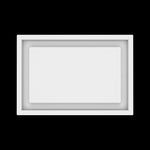 8x12 wall vent cover, top view