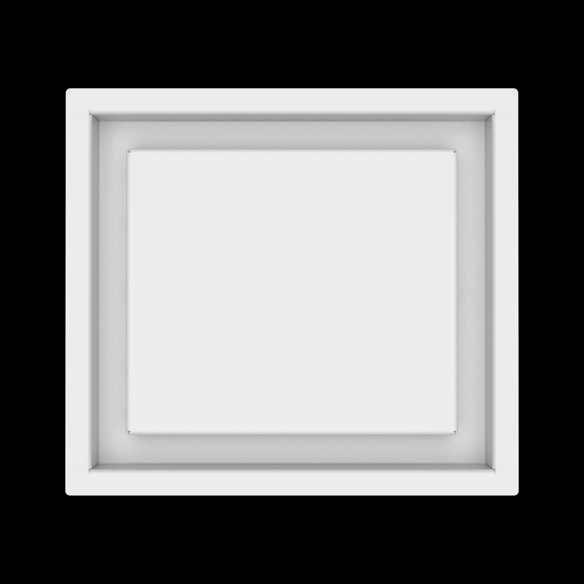 8x9 wall vent cover, top view