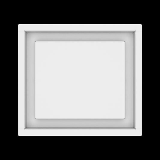 8x9 wall vent cover, top view