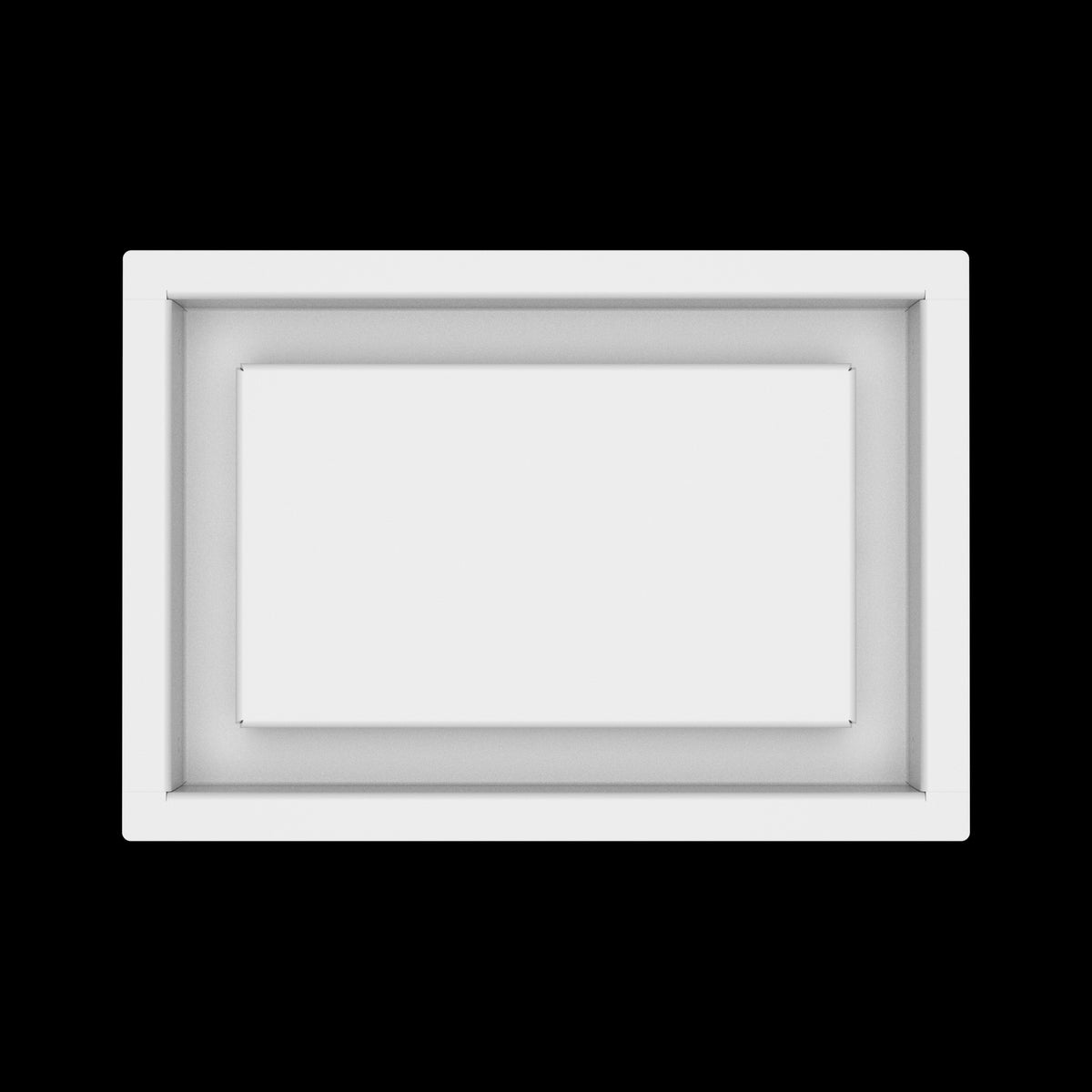 6x9 wall vent cover, top view
