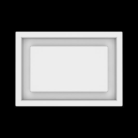 6x9 wall vent cover, top view