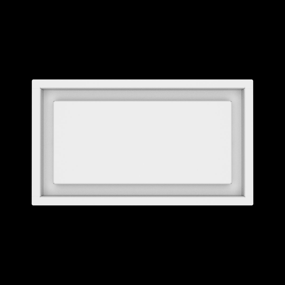 7x13 wall vent cover, top view