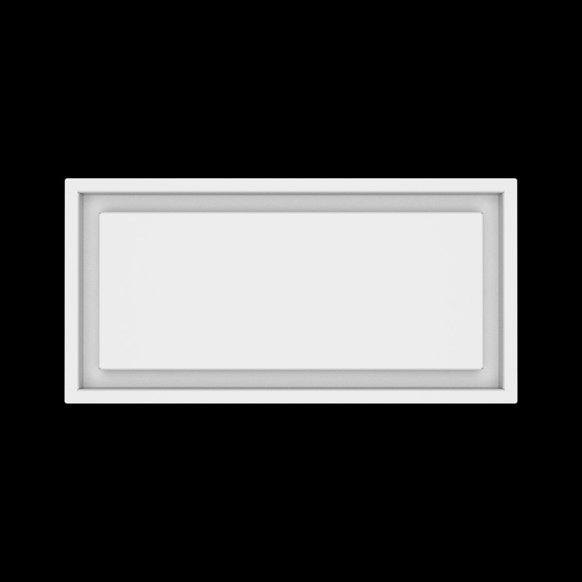 8x17 wall vent cover, top view