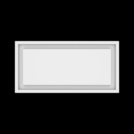 8x17 wall vent cover, top view