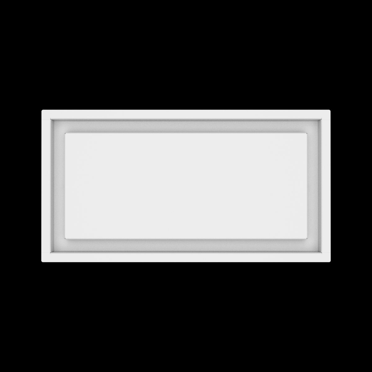 8x16 wall vent cover, top view