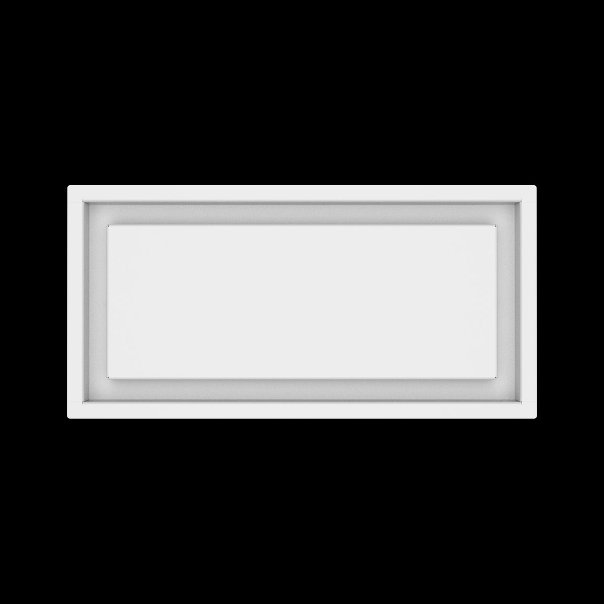 7x15 wall vent cover, top view