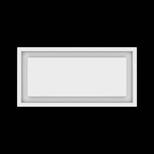 7x15 wall vent cover, top view