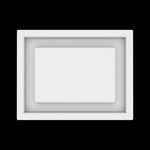 6x8 wall vent cover, top view