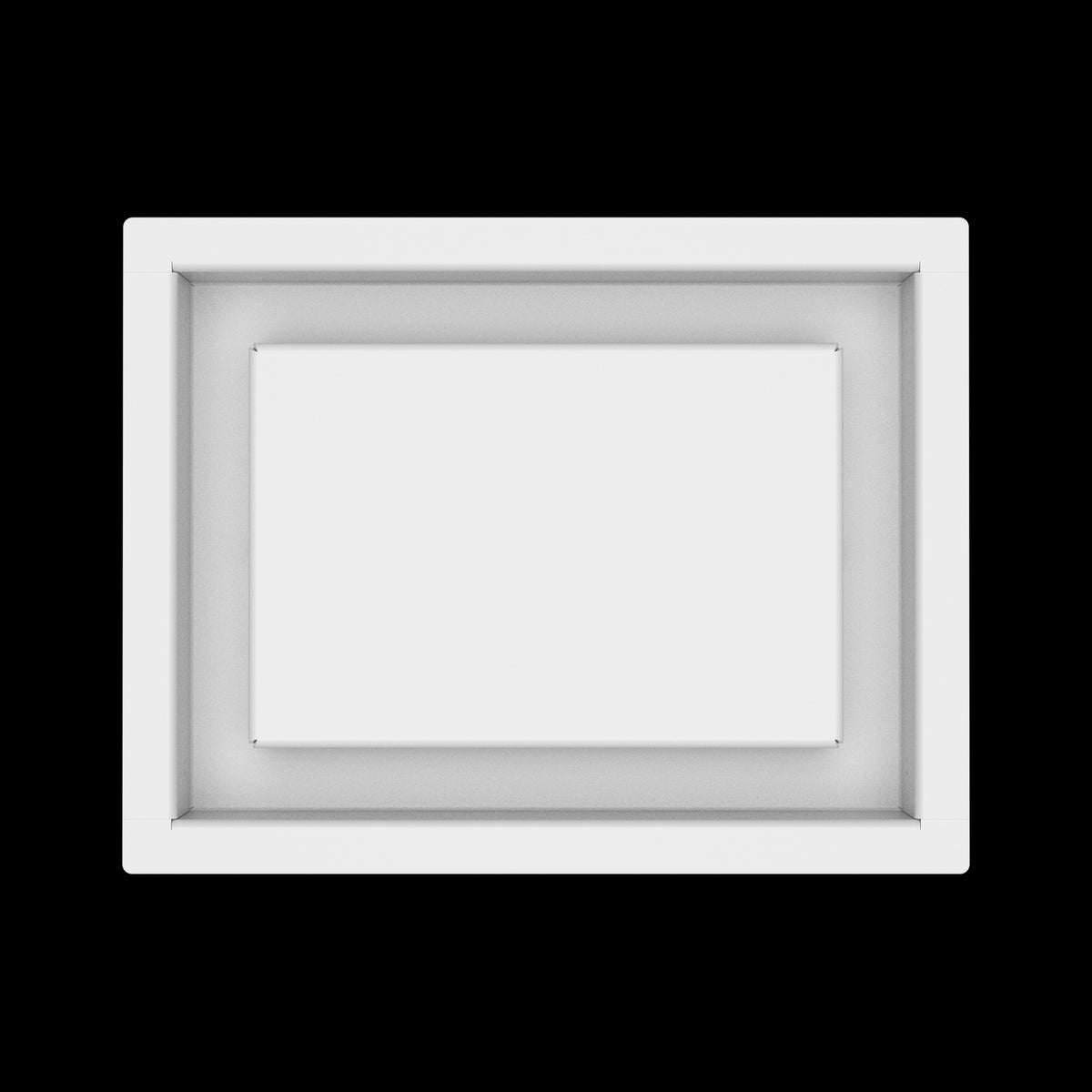 6x8 wall vent cover, top view