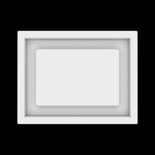 6x8 wall vent cover, top view