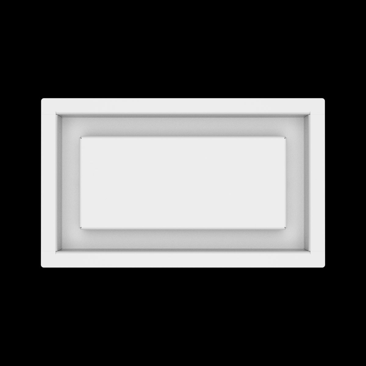 5x9 wall vent cover, top view