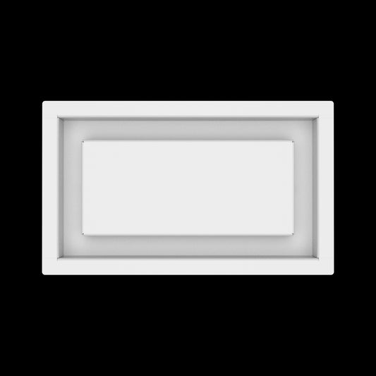 5x9 wall vent cover, top view