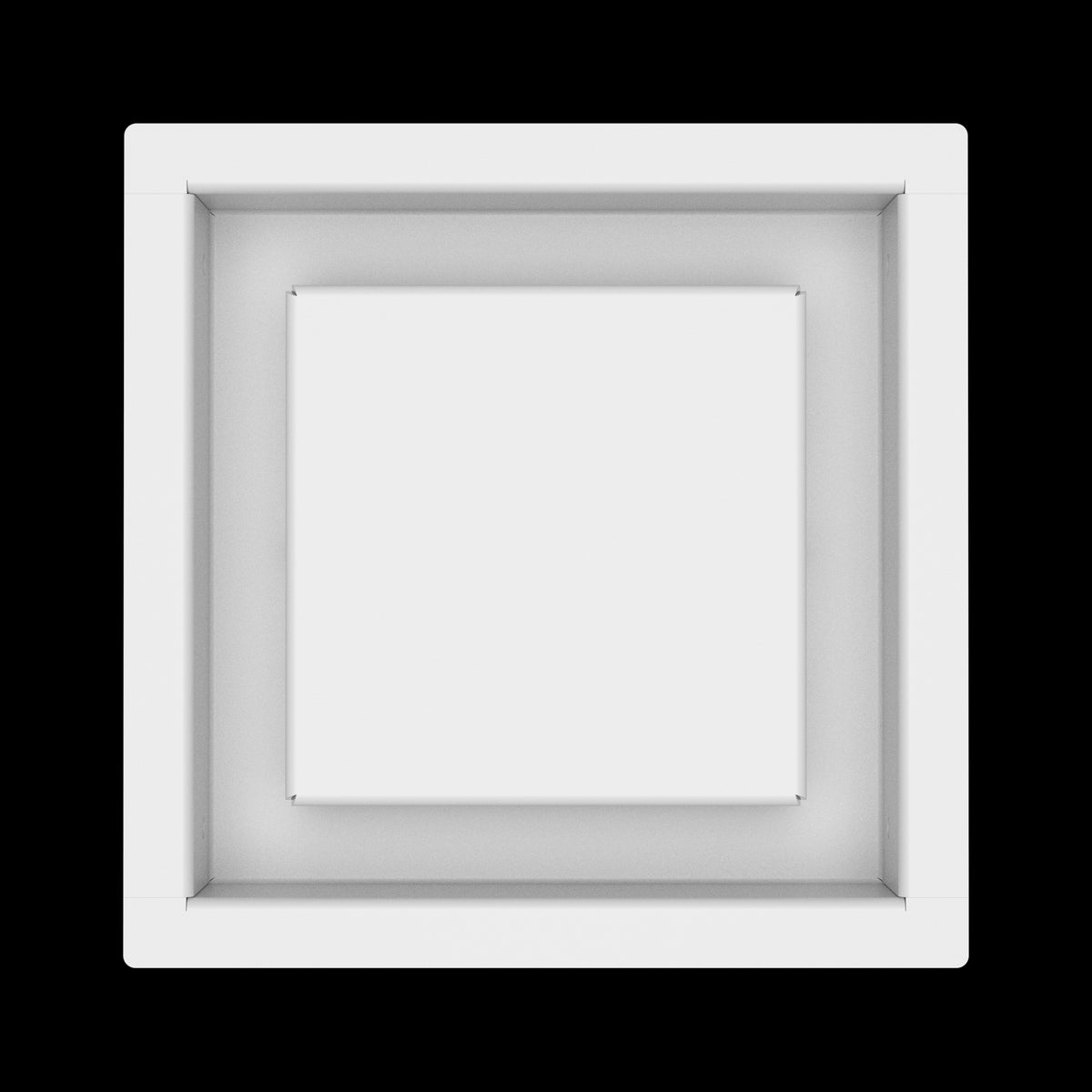 6x6 wall vent cover, top view