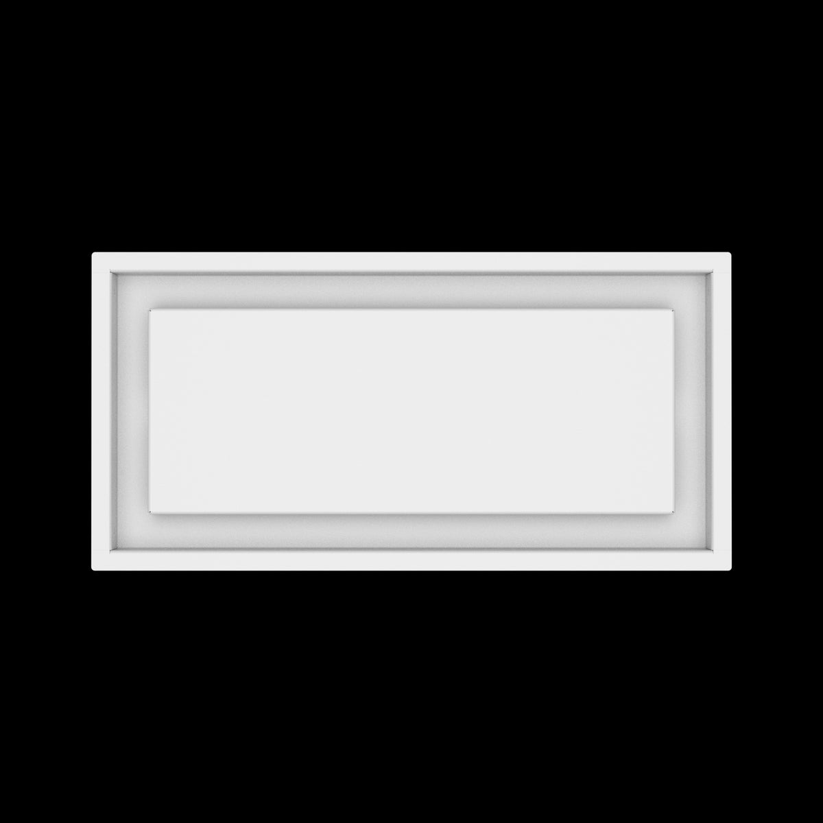 8x17 ceiling vent cover, top view