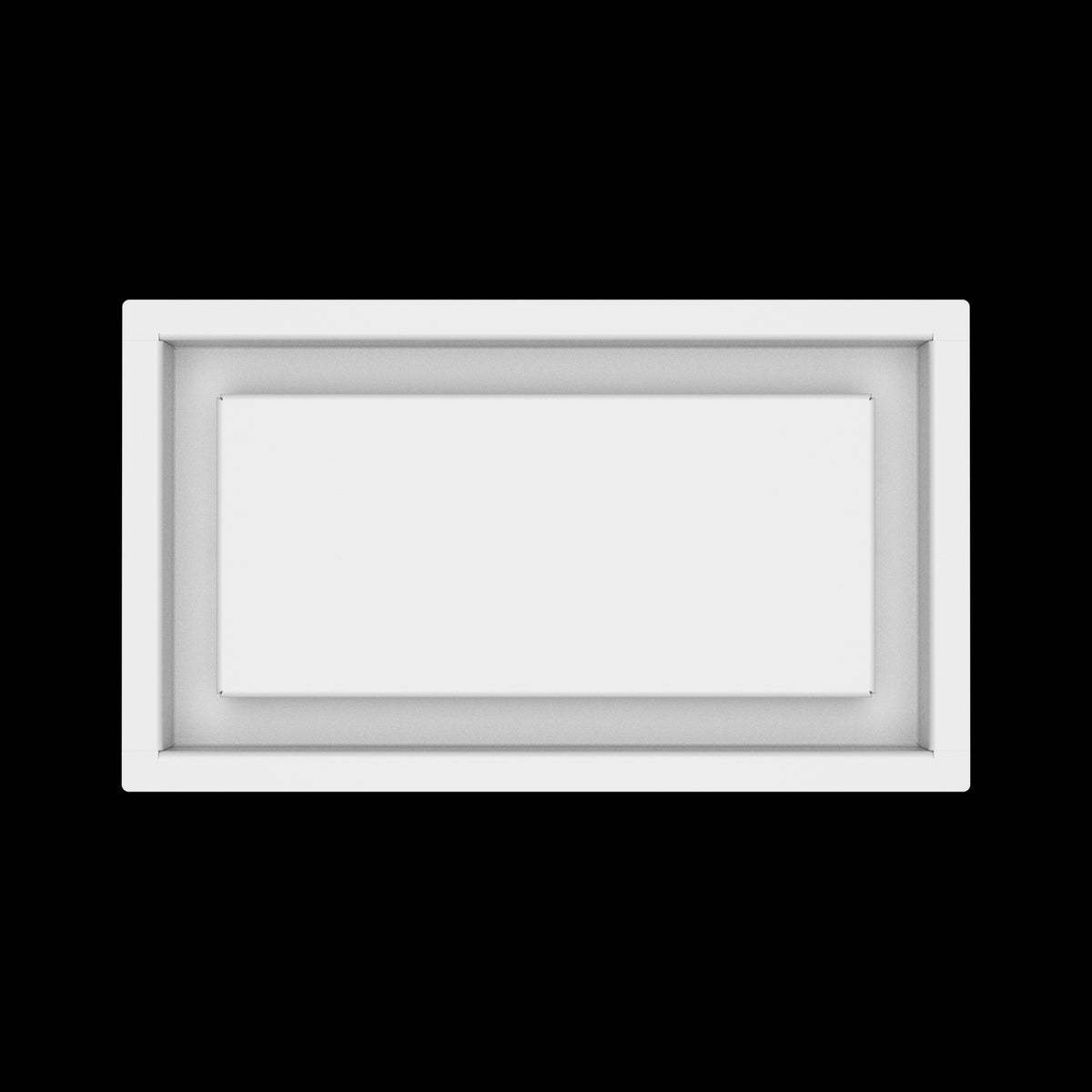 6x11 wall vent cover, top view