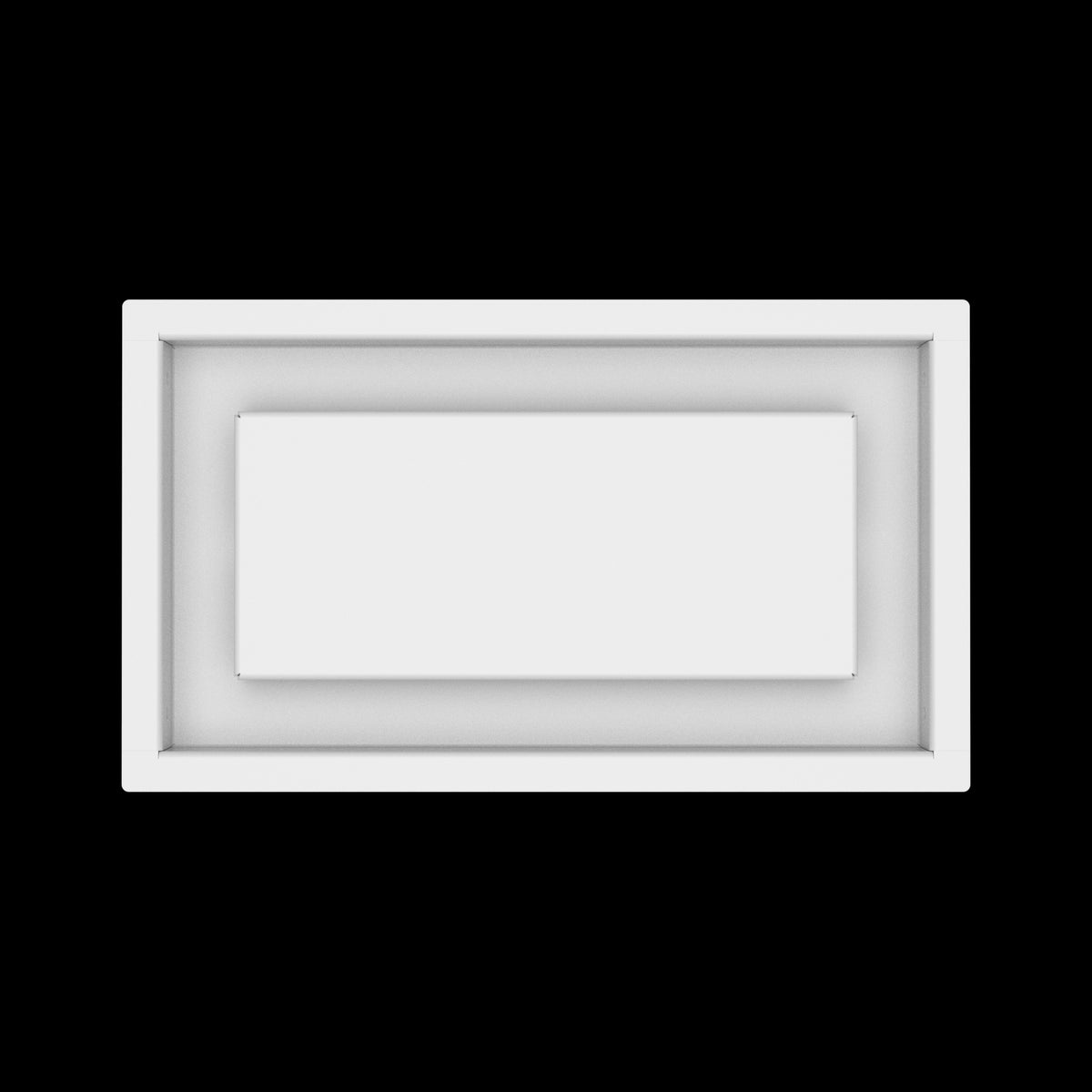 6x11 ceiling vent cover, top view