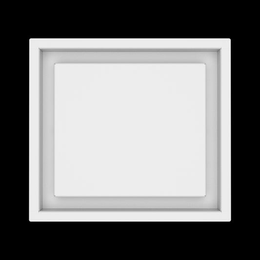 9x10 wall vent cover, top view