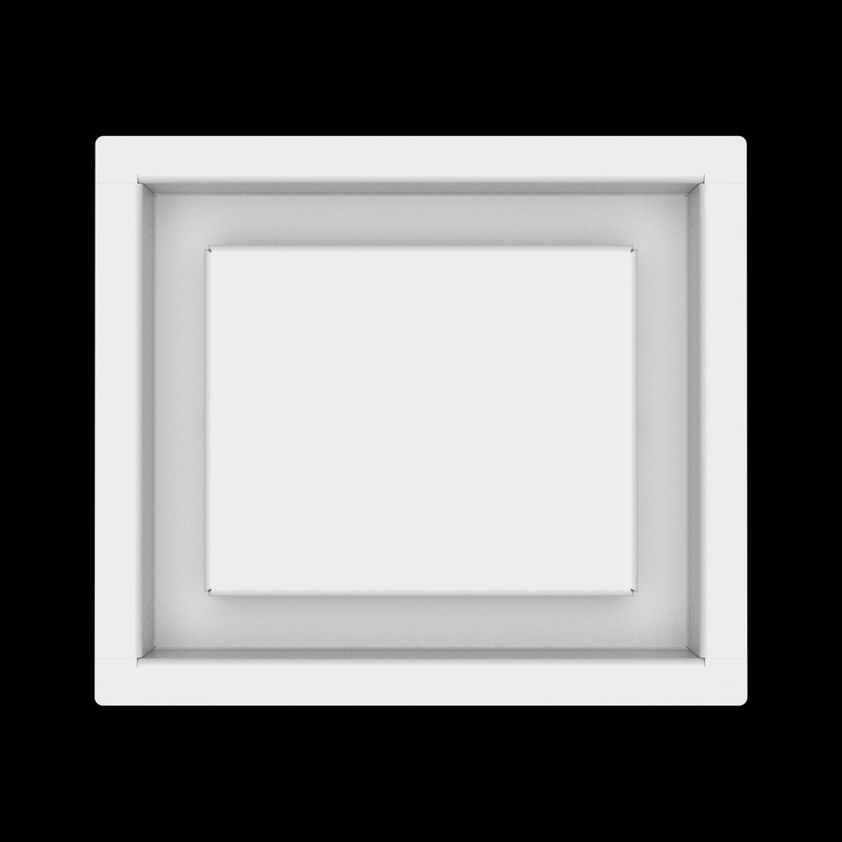 6x7 wall vent cover, top view