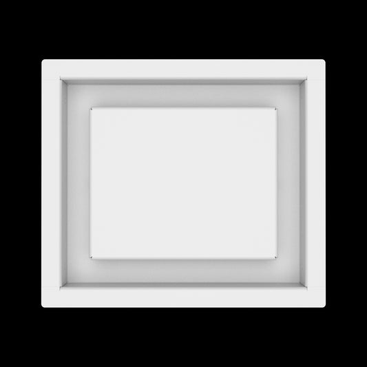 6x7 wall vent cover, top view
