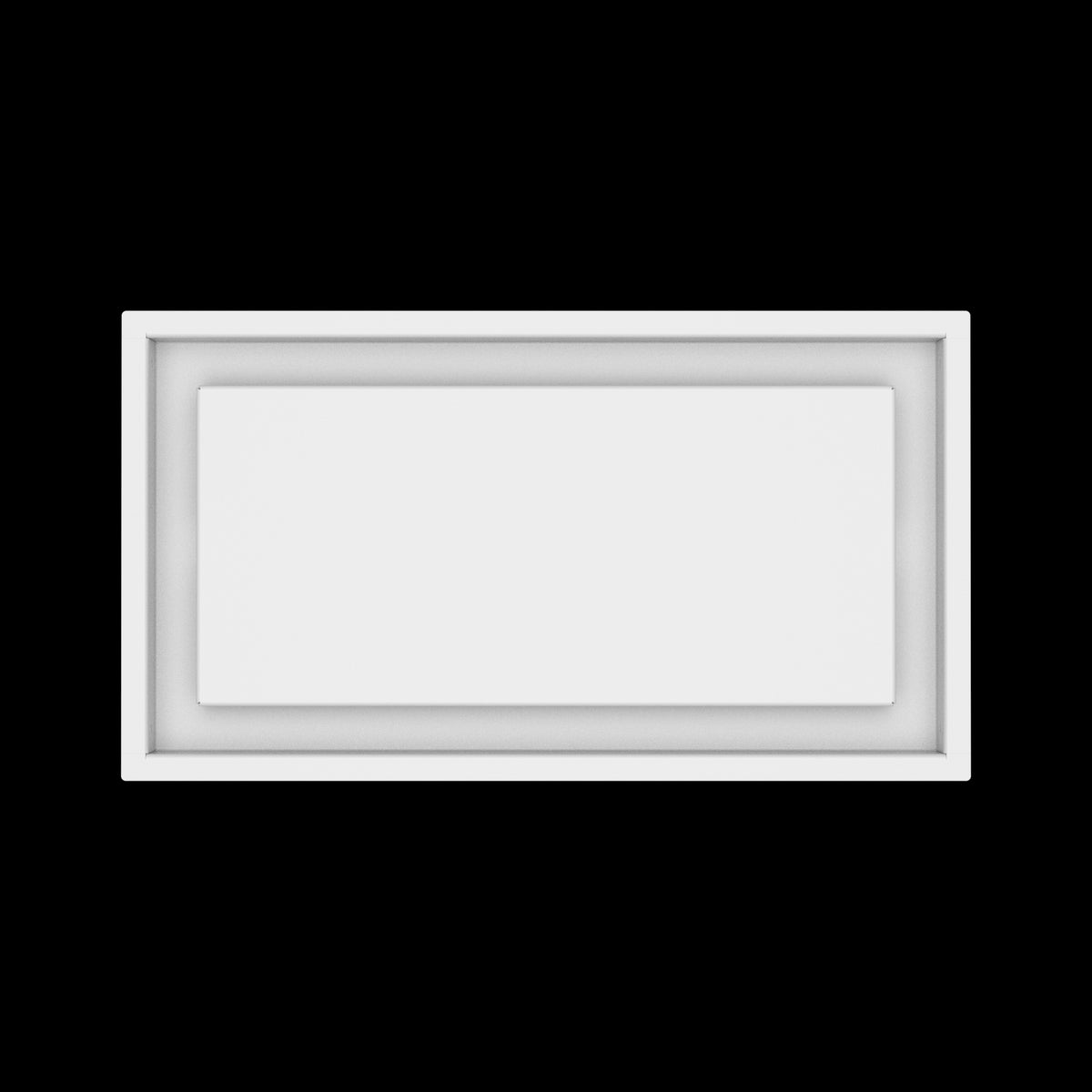 9x17 ceiling vent cover, top view
