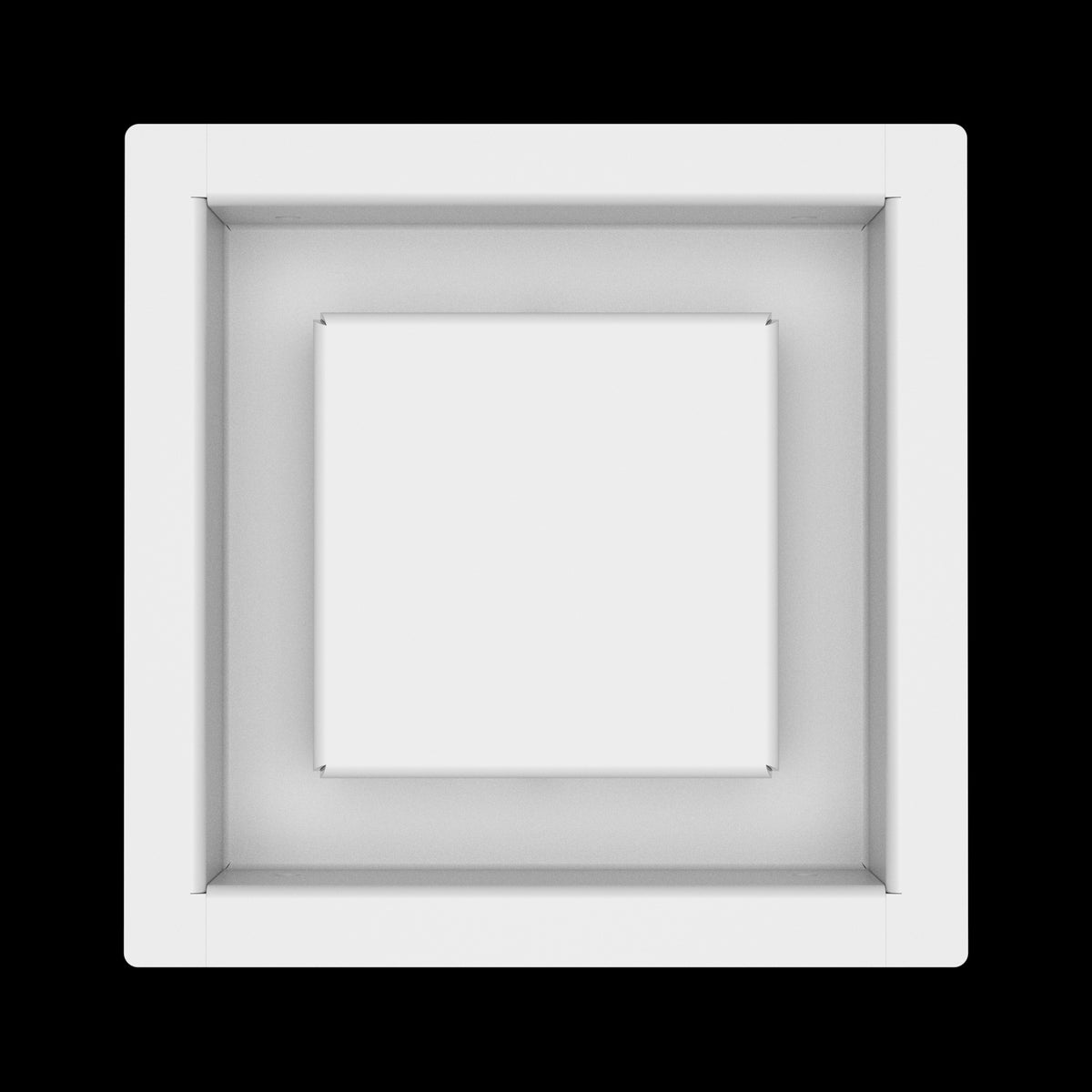 5x5 wall vent cover, top view