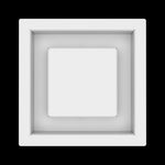 5x5 wall vent cover, top view