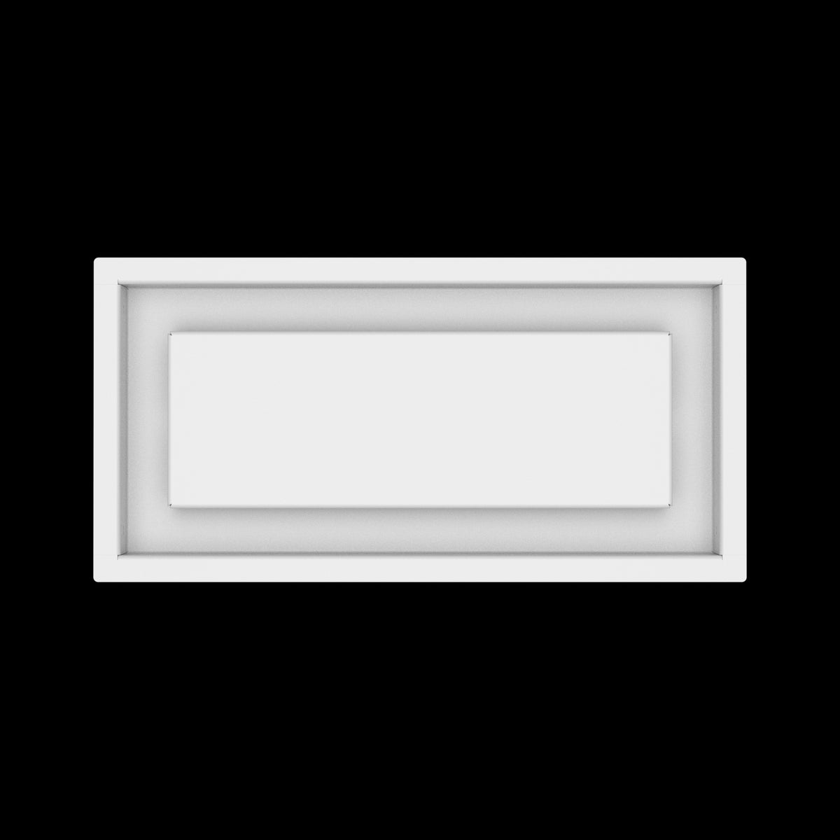 6x13 ceiling vent cover, top view