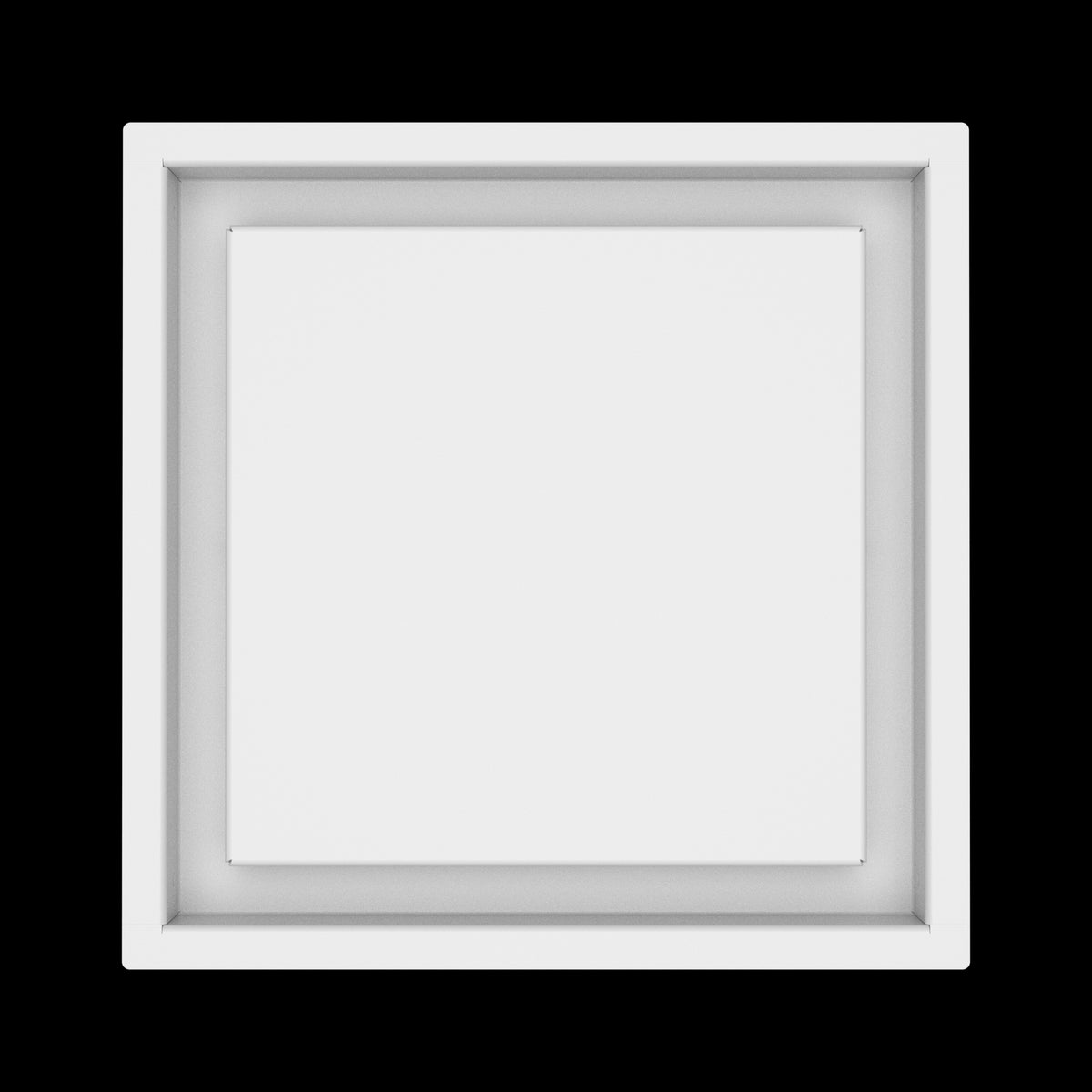 10x10 wall vent cover, top view