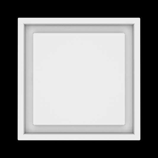 10x10 wall vent cover, top view