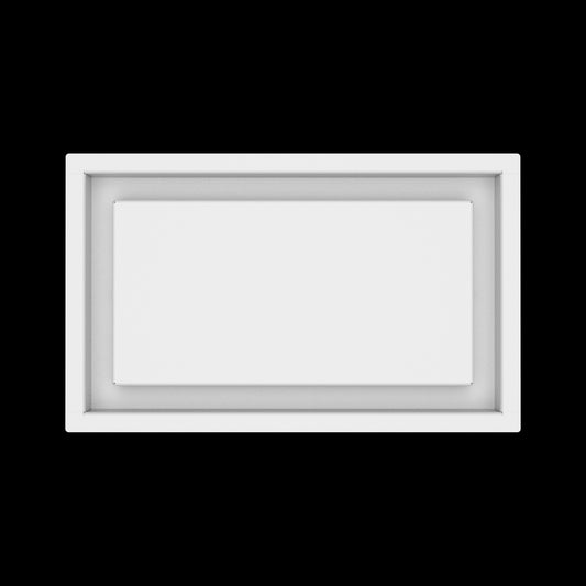 7x12 wall vent cover, top view