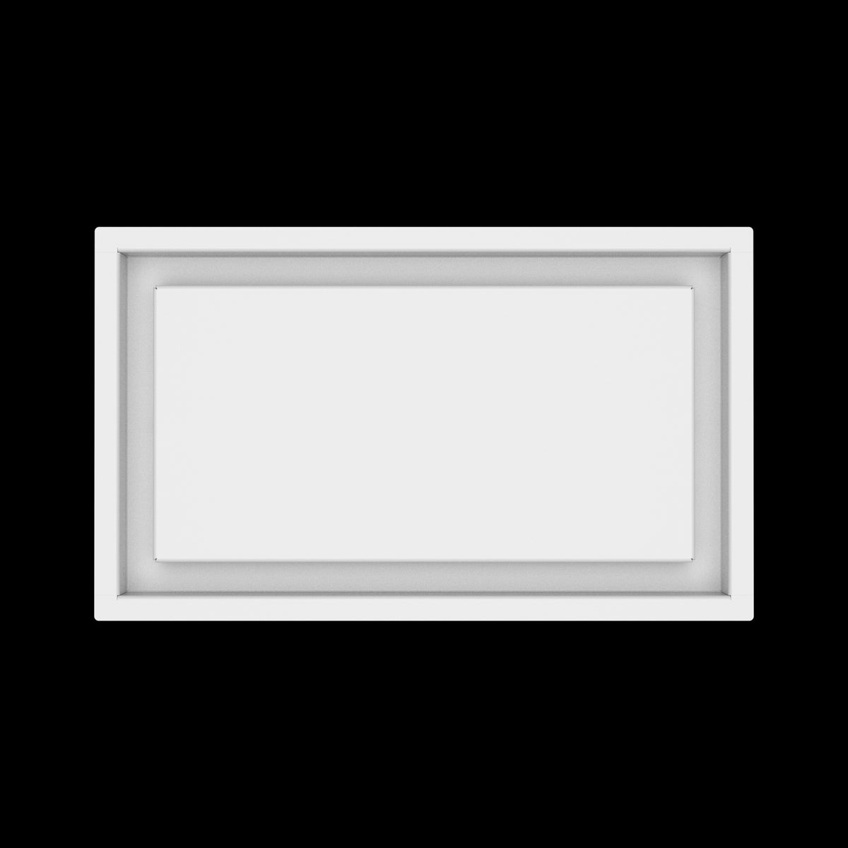 8x14 wall vent cover, top view