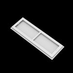 9x28 ceiling vent cover, back view