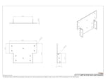 True 6x6 post to beam connector bracket dimension drawing, 14 gauge steel