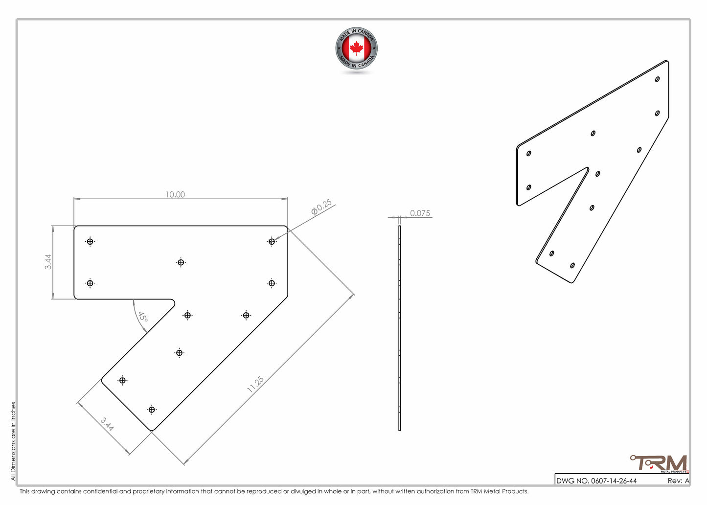 45 Degree Angled Flat Bracket - Acute 45 Mending Plate - Connector Plates
