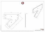 45 Degree Angled Flat Bracket - Acute 45 Mending Plate - Connector Plates