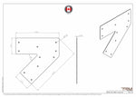 45 Degree Angled Flat Bracket - Acute 45 Mending Plate - Connector Plates