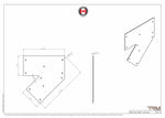 45 Degree Angled Flat Bracket - Acute 45 Mending Plate - Connector Plates