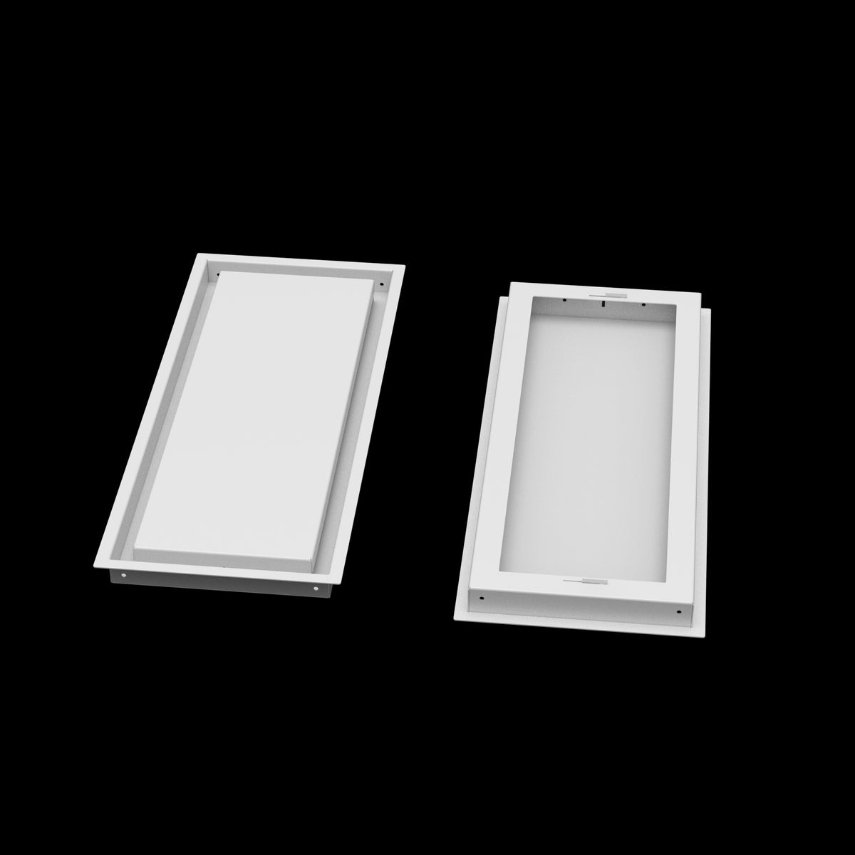 9x22 wall vent cover, front and back