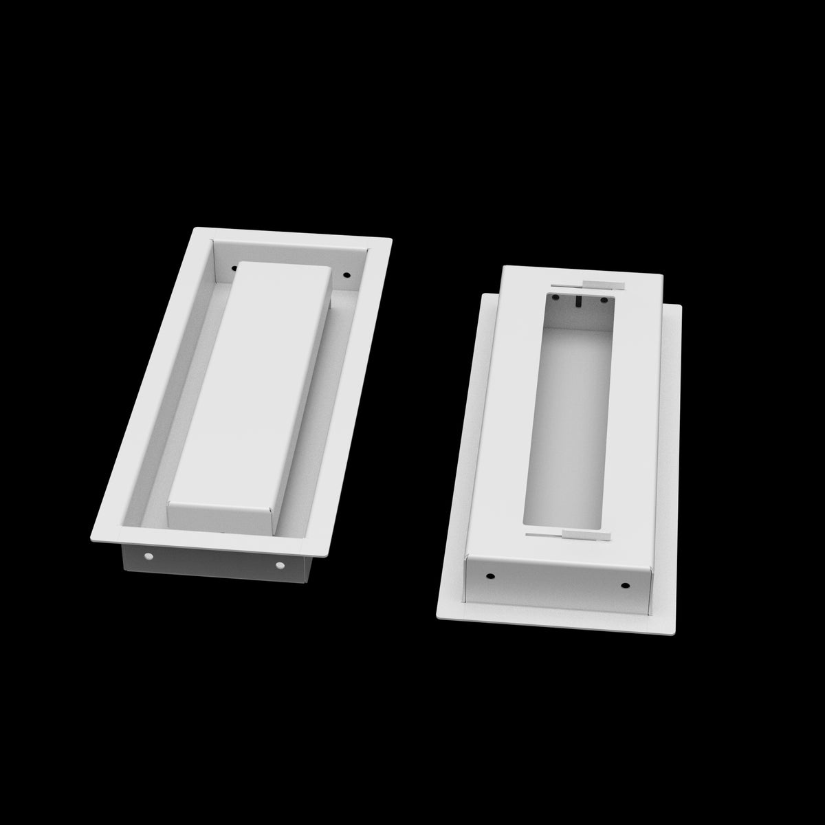 4x11 wall vent cover, front and back