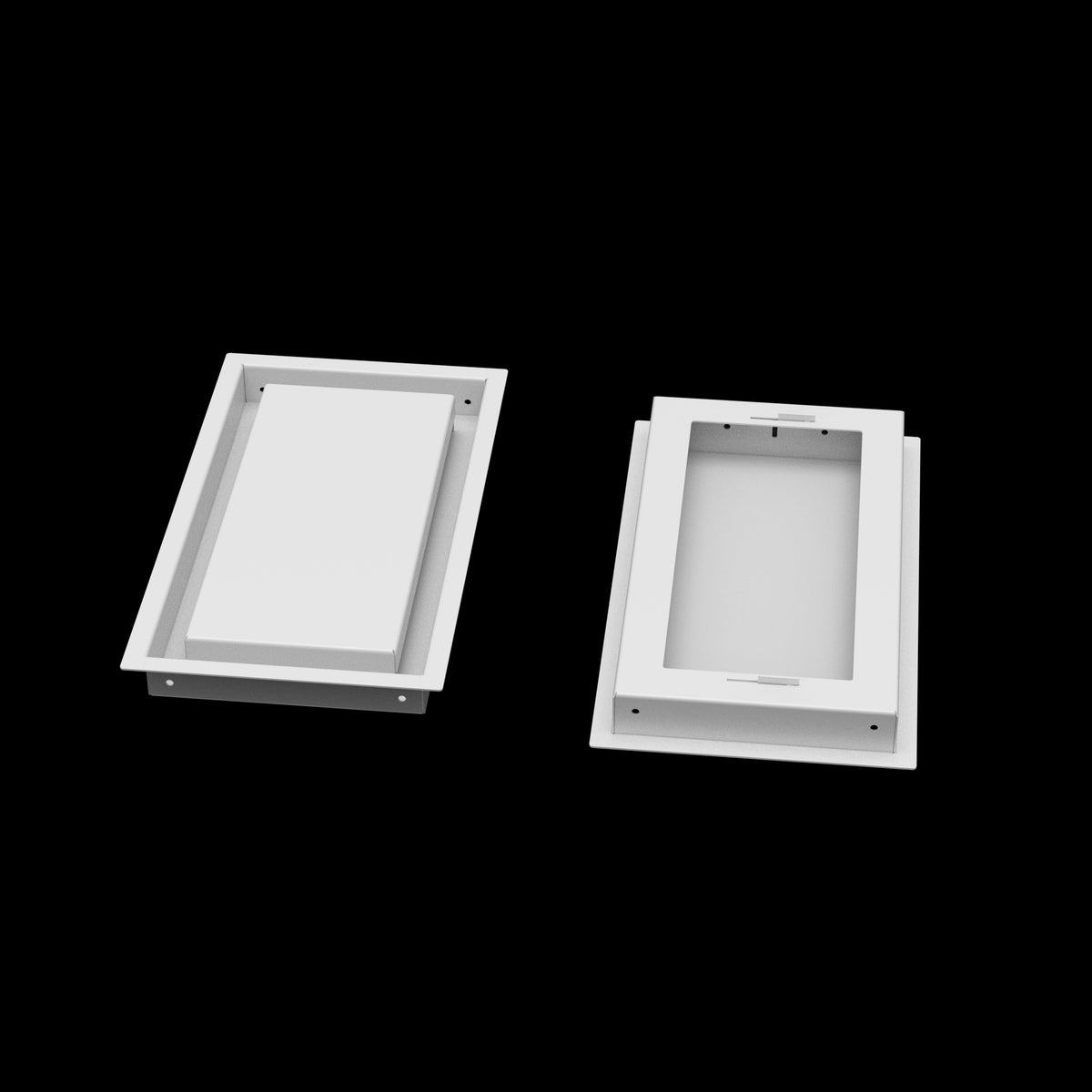 7x13 wall vent cover, front and back