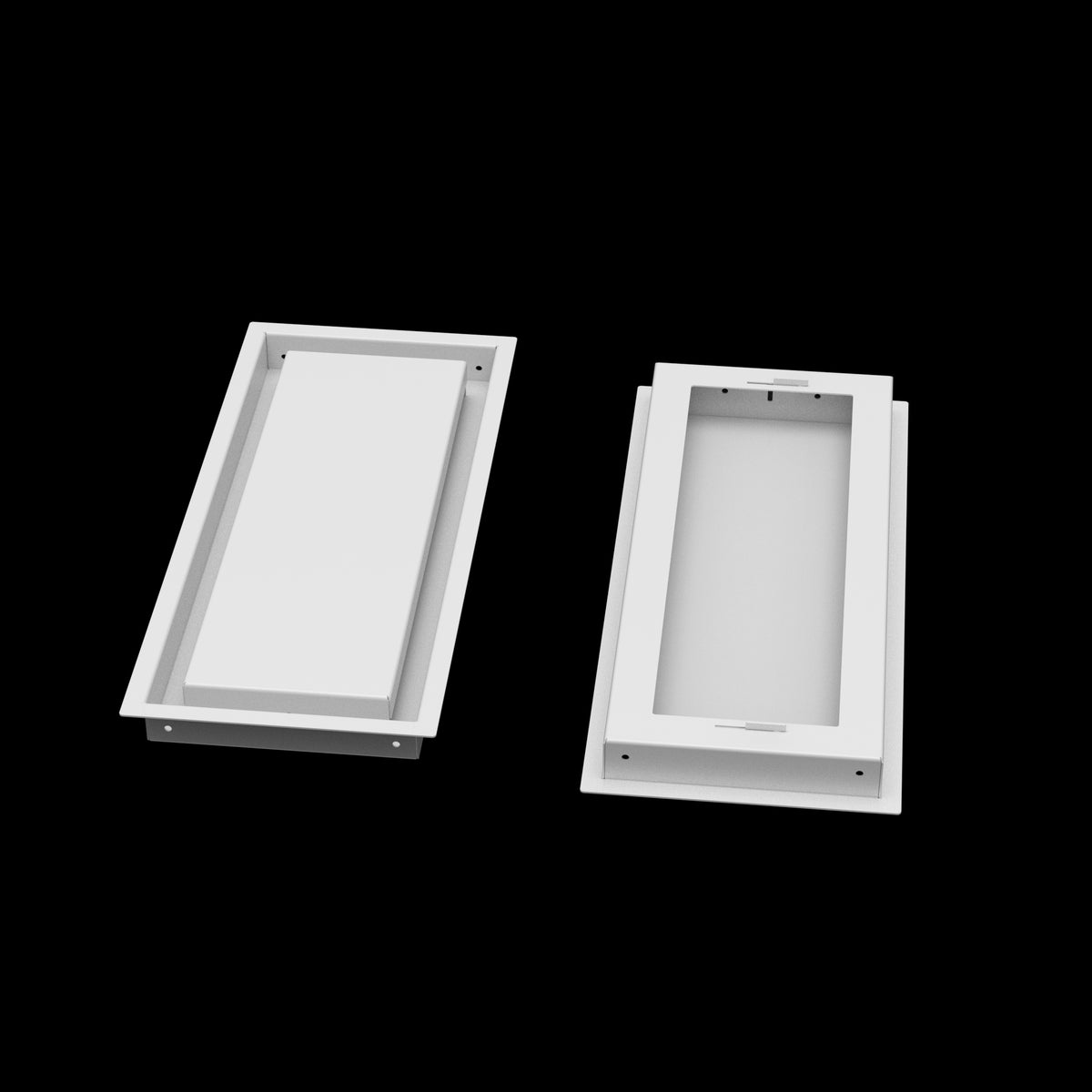7x17 wall vent cover, front and back