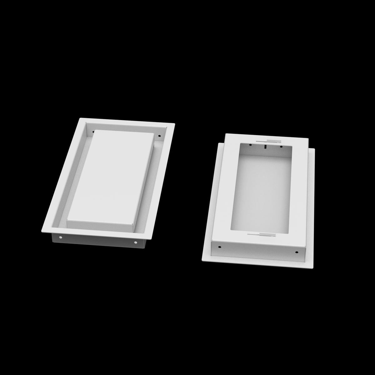 6x12 wall vent cover, front and back