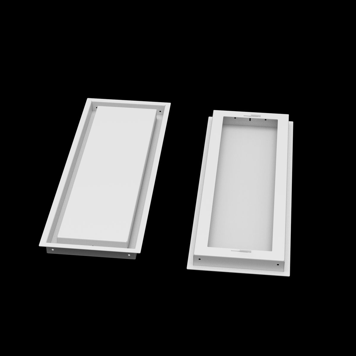 8x23 wall vent cover, front and back
