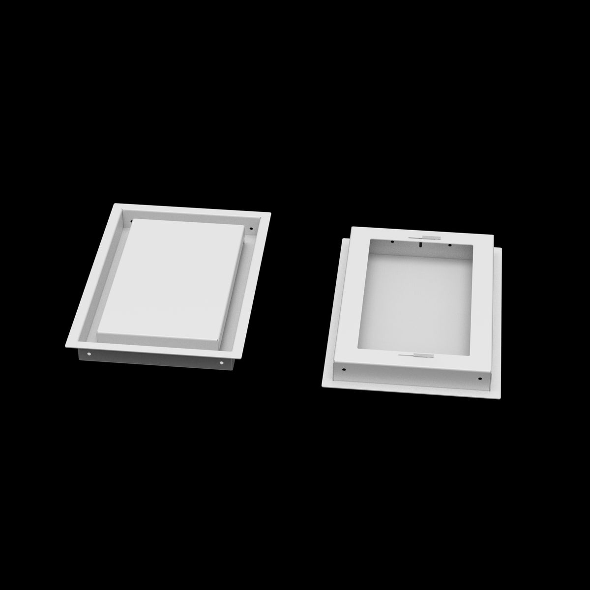 8x12 wall vent cover, front and back