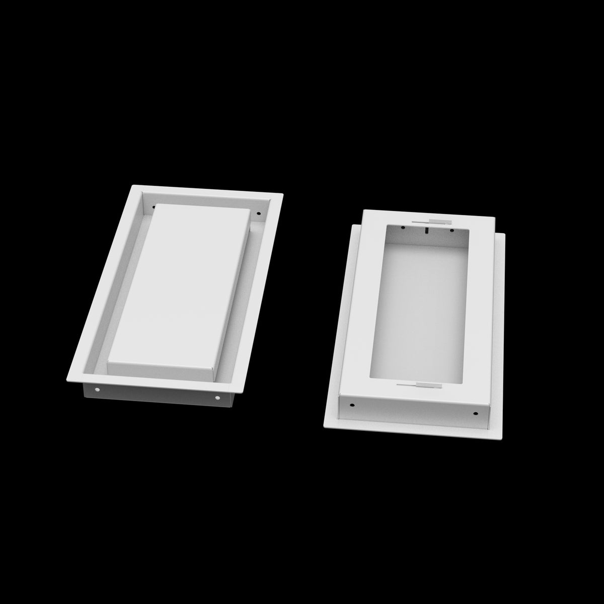 6x13 wall vent cover, front and back