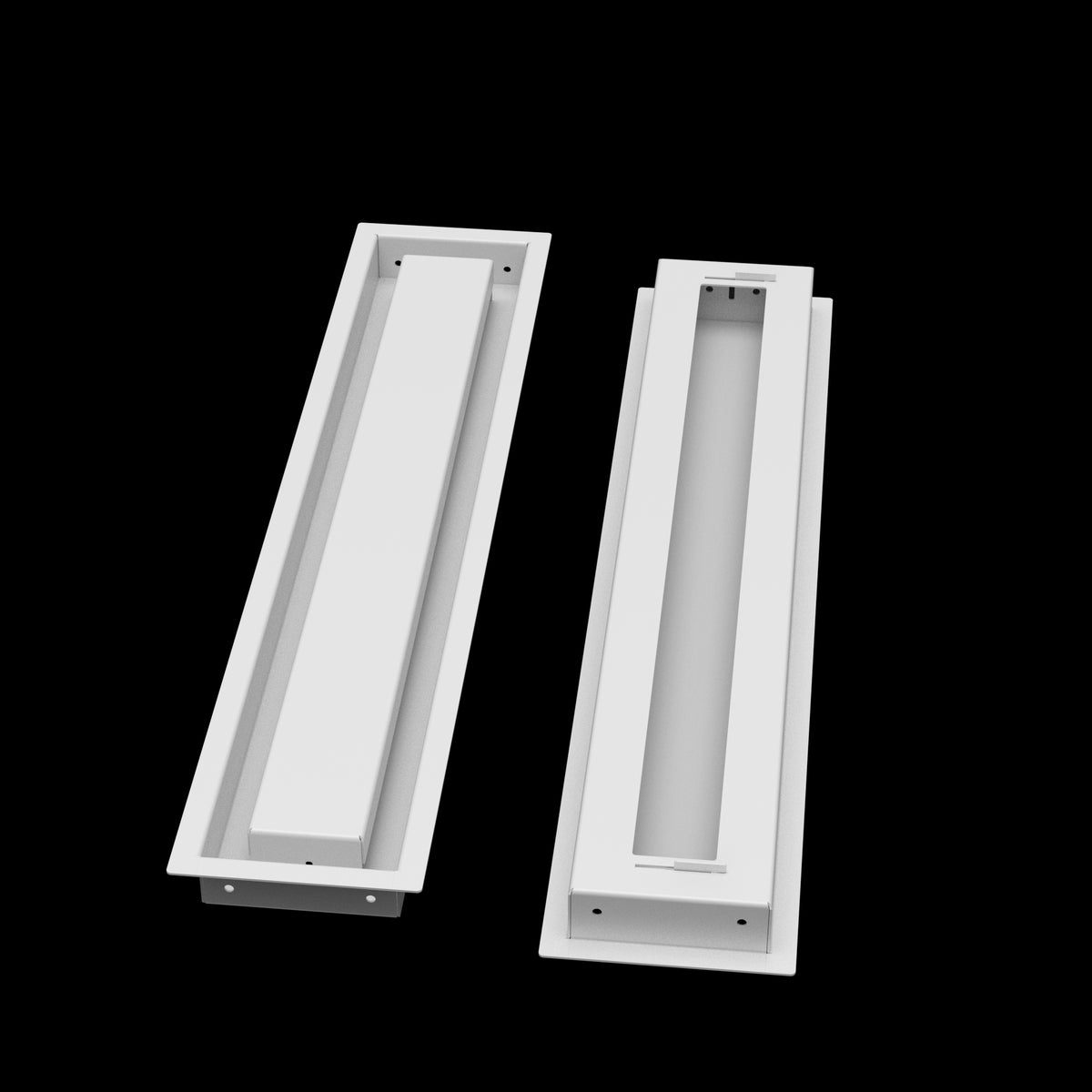 4x23 wall vent cover, front and back